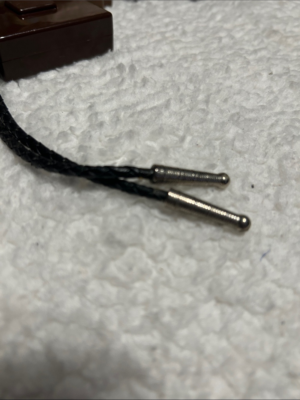 Black leather Bolo tie 🤠 - Picture 3 of 4